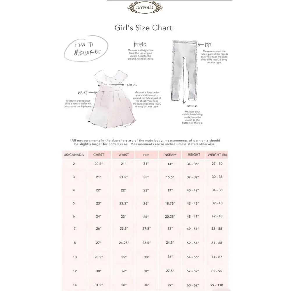 Joyfolie Mia Joy Macy Dress for n Crimson Girl’s Size 5